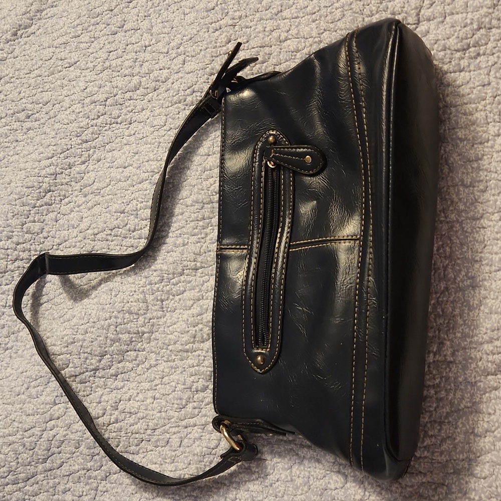 Black leather purse